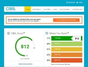 how to check free cibil score 