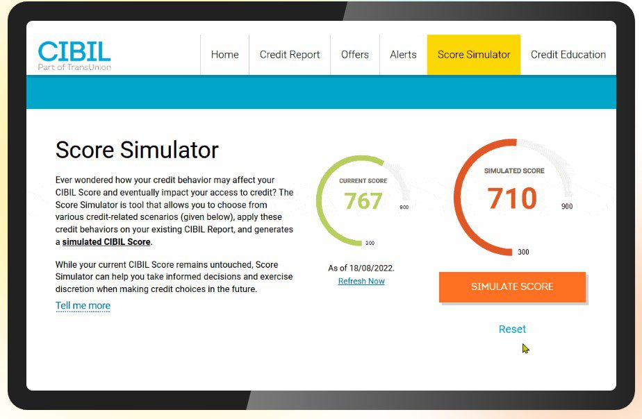 cibil score simulator