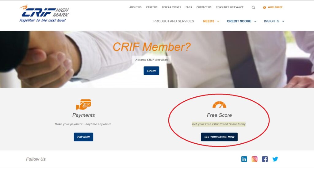 1. CRIF High Mark official website