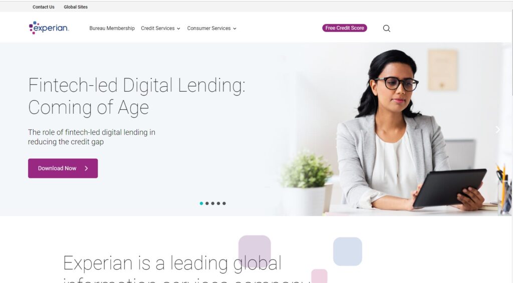 Experian official website