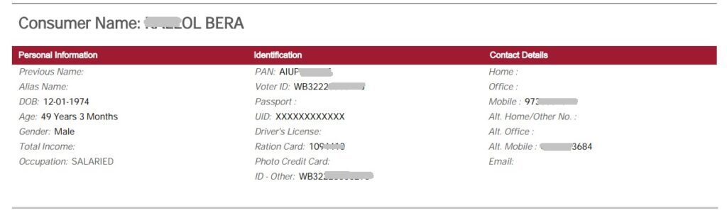 2. Equifax credit report consumer information