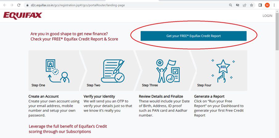 GET A FREE EQUIFAX CREDIT REPORT