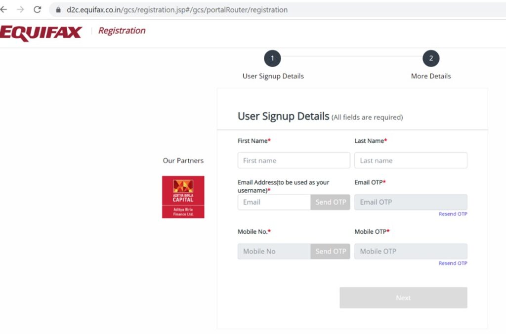 User signup details verification