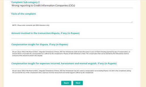 RBI Ombudsman complaint Claim Compensation