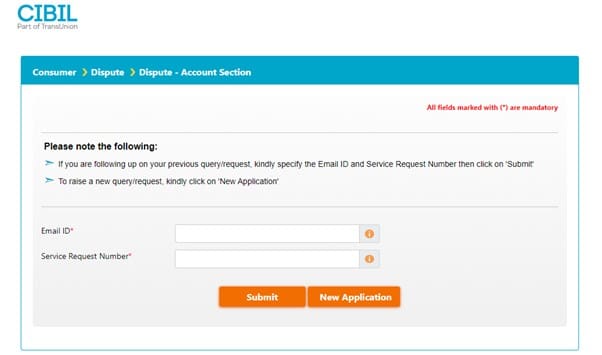 Dispute in account section