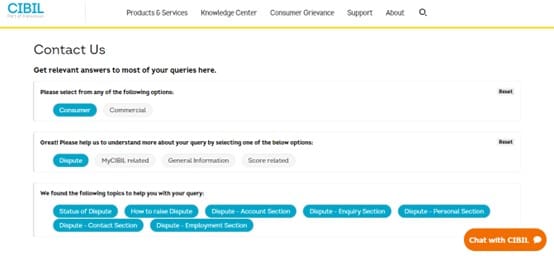 Write a complaint in CIBIL for error in accoount section